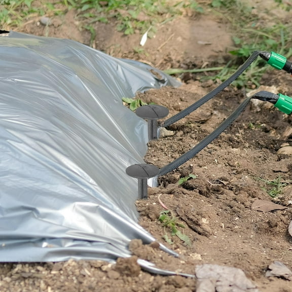 CIMAXIC U-Shaped Securing Stake PP Black 30Pcs for Heavy Duty Use