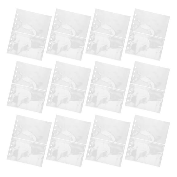 CIMAXIC 30Pcs Transparent PP Card Storage Binder Sheets for Business Cards and Photos with Clear Visibility