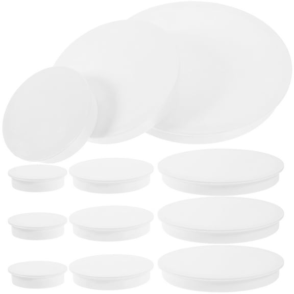 CIMAXIC 30pcs Drainage Pipe Plug Cap Plastic End Cap PVC White Drain Pipe Accessory