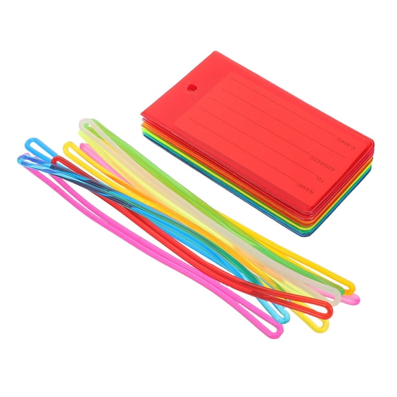 CIMAXIC PVC Luggage Tags Assorted Color for Easy Identification Travel Bags