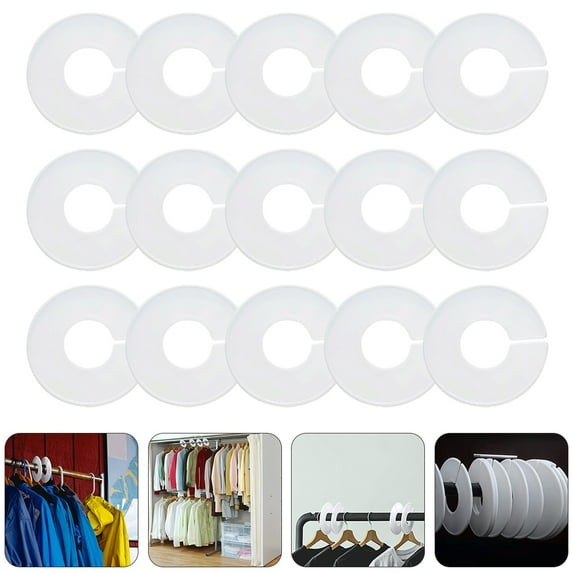 CIMAXIC 31Pcs White Round Clothing Dividers for Racks Home Use and Store Use 3.54X3.54X0.08in