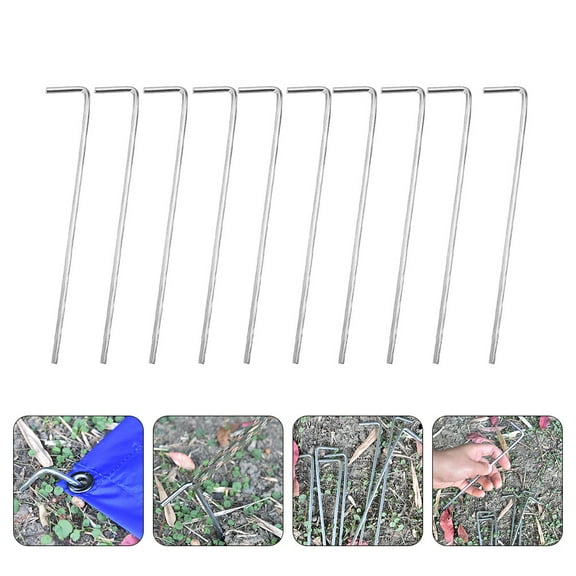 CIMAXIC 32Pcs Canopy Nails Iron for Camping 15.50X3.00X0.30CM
