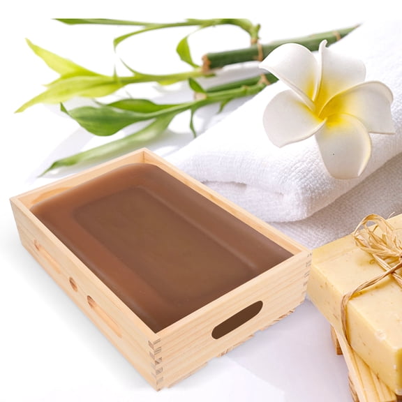 CIMAXIC 36.0X24.0X10.0in Beige Wooden Soap Drying Rack Rectangular for Bathroom Accessories Quick Dry 1Pack