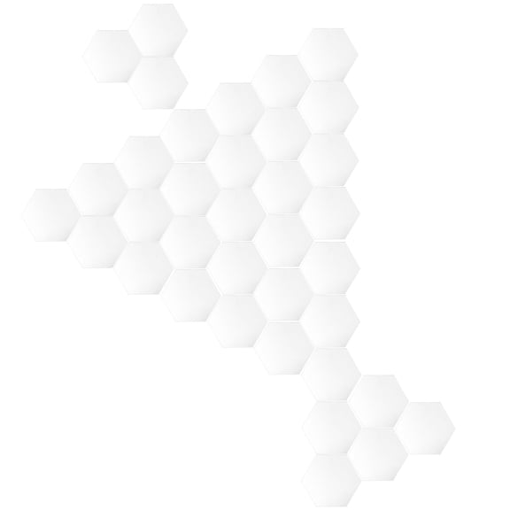 CIMAXIC 36Pcs Acrylic Mirror Sticker Silver Hexagon Style for Durable Wall and Window Decoration