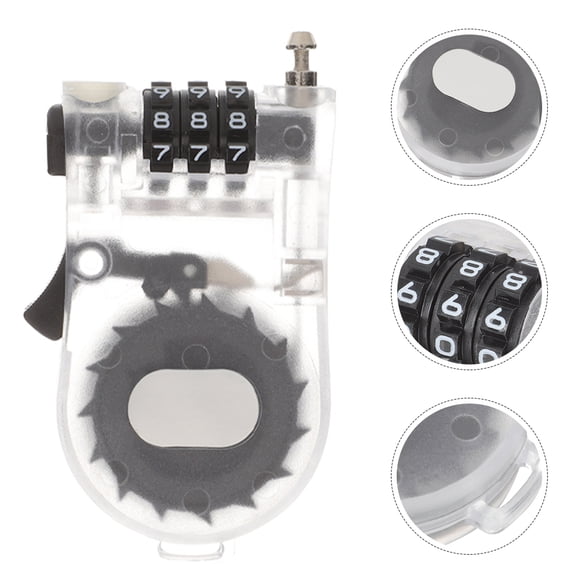 CIMAXIC 3Pcs Snowboard Lock with Plastic Cylinder Cable for Ski Bike Security Outdoor Use