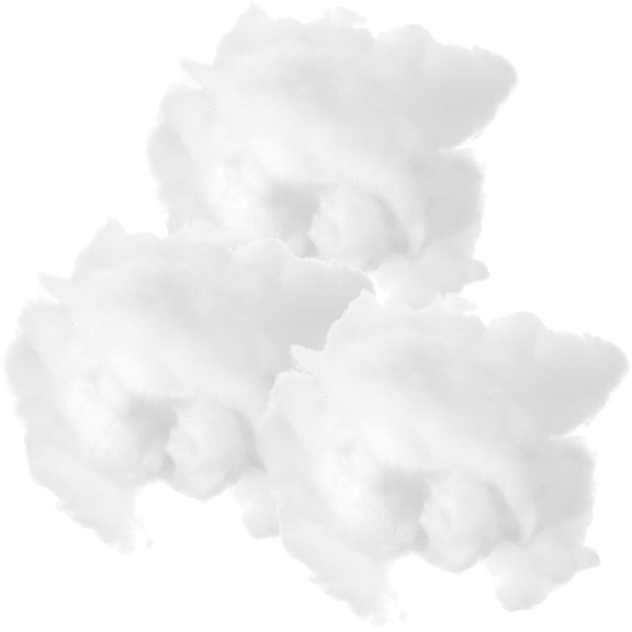 CIMAXIC Artificial Snow Prop White PP Cotton 3Pcs Fluffy Snow Christmas Tree Decor