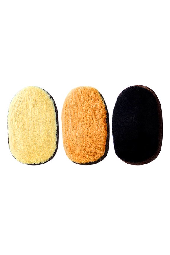 Shoe Polish Kit Polishing Gloves Cream 3PCS 7.1X4.7X0.4In