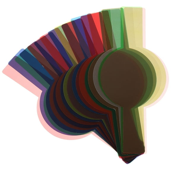 CIMAXIC 20Pcs Camera Flash Color Filter Board Assorted Colors Practical Lighting Accessory