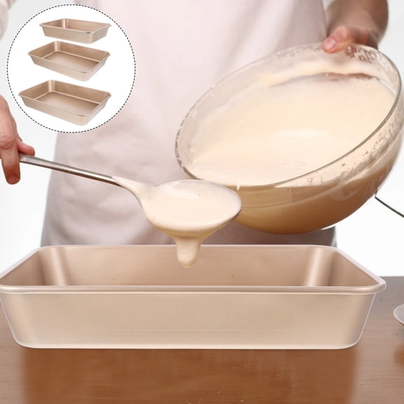 CIMAXIC 3pcs Cookie Sheets Baking Pan Set Carbon Steel Golden Even Heat Distribution For Lasagna