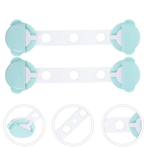 CIMAXIC 3-Pack Child Safety Cabinet Locks Soft Plastic Light Green Cupboard Locks for Childproofing