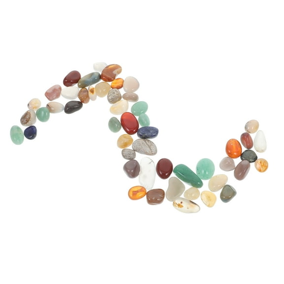 CIMAXIC 40pcs Colored Glass Rocks Multi-colored Stone Set For Treasure Hunt