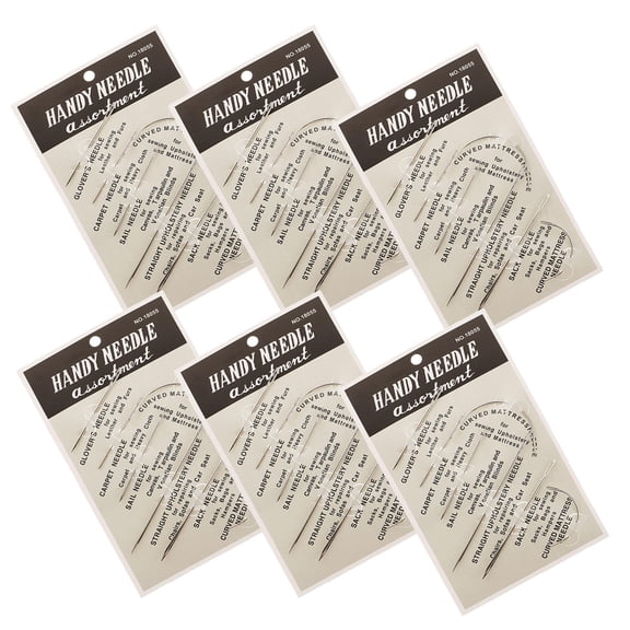 CIMAXIC Curved Needle Set Silver Fine Carbon Steel for Home Sewing and Crafting