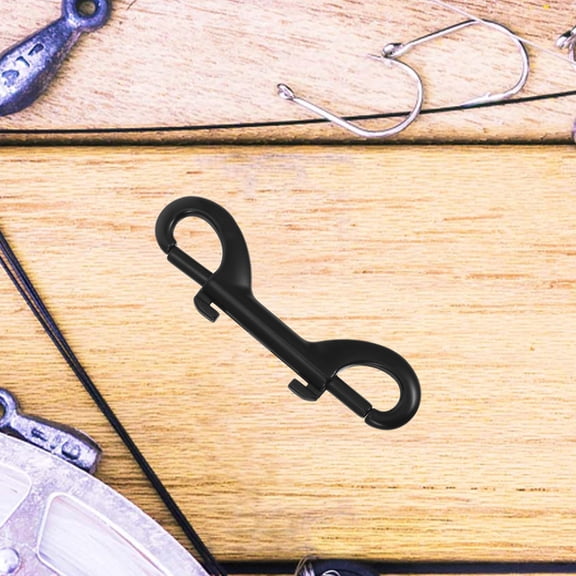 CIMAXIC 4Pcs Black Double Ended Bolt Snap Hook Metal Clips for Marine and Home Use Fasteners