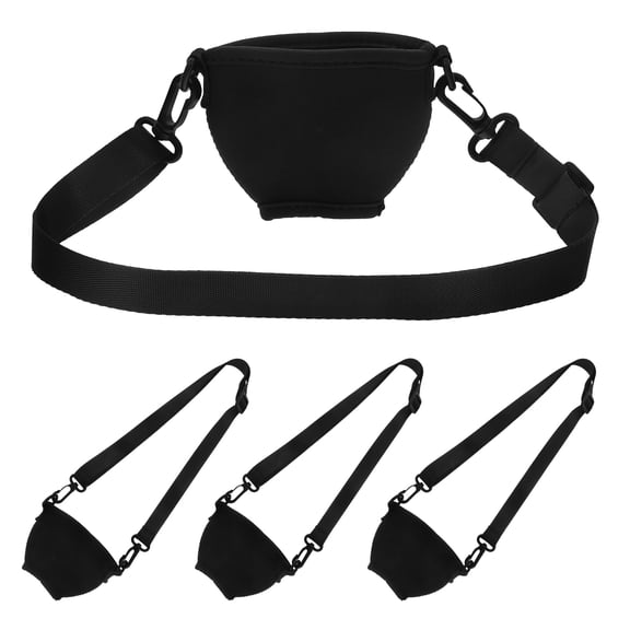 CIMAXIC 4Pcs Black Neoprene Wine Glass Sleeve for Wine Tasting and Parties