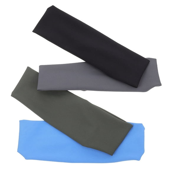 CIMAXIC 4Pcs Elastic Sports Headbands Green for Men and Women in the Gym