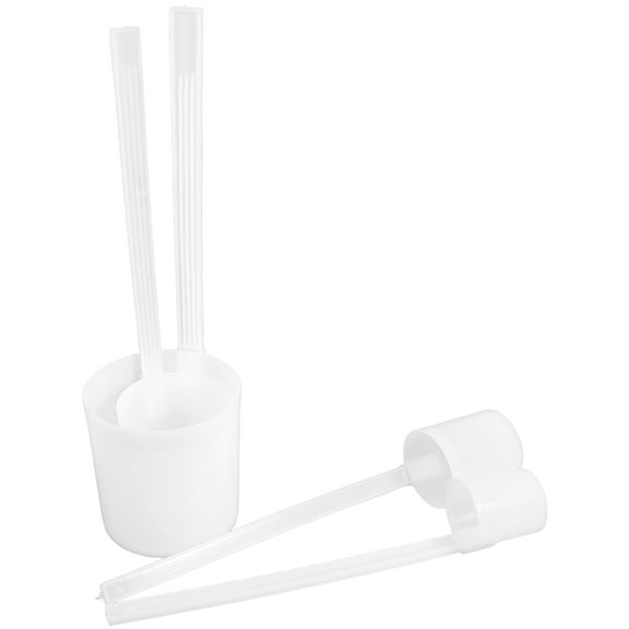 CIMAXIC Plastic Serving Utensils Serving Spoon White Spoon Measuring Adults Gatherings 4Pcs