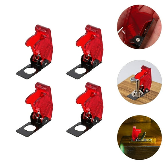 CIMAXIC 4Pcs Square Safety Design Toggle Switch Covers For Home Use And Vehicle Use 1.8in