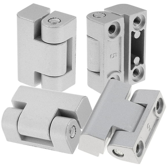 CIMAXIC Hydraulic Buffer Cabinet Door Hinge 4Pcs Silver Aluminum for Industrial Use