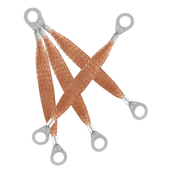 CIMAXIC Automotive Grounding Strap Ground Wire Braided Copper Car Electronics 4pcs