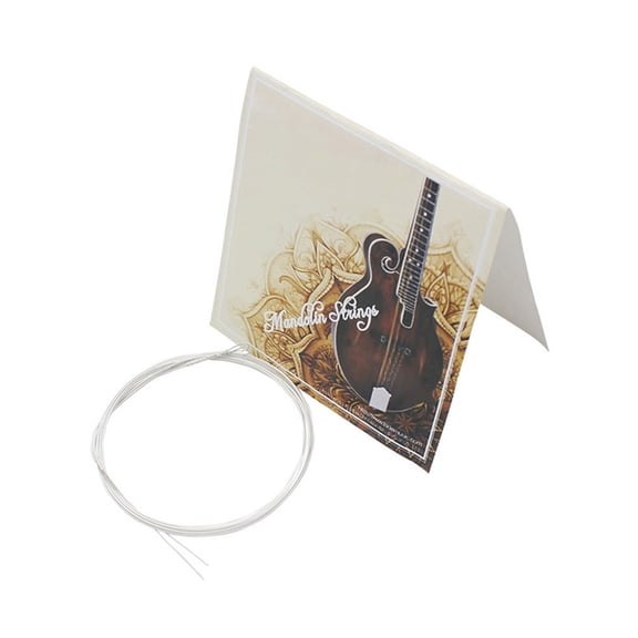CIMAXIC Mandolin String Silver Plated Copper Alloy 1Set 4.3x4.3x0.4In