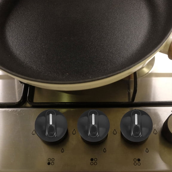 CIMAXIC Set of 4 Universal Timer Knobs for Ovens - 6mm D-Shaft Replacement Control Knobs Compatible with Multiple Kitchen Appliances