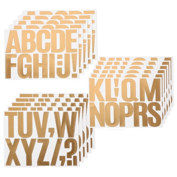 CIMAXIC 5Sets Golden Letter Stickers Self Adhesive for Mailbox and Art Projects