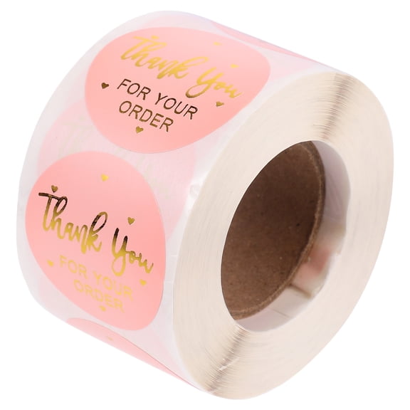 CIMAXIC T You Label Stickers Pink Paper for Greeting Cards 500Pcs