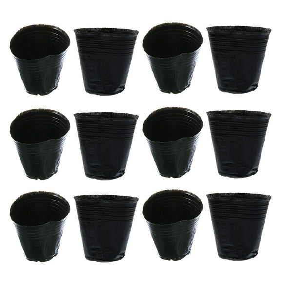 CIMAXIC 500Pcs Small Starter Pots Black with Drainage Ideal for Home and Flower Garden