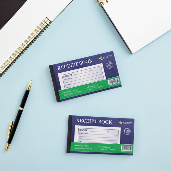 CIMAXIC 5Pcs Compact Invoice Pad for Small Business with Yellow Copy Receipt