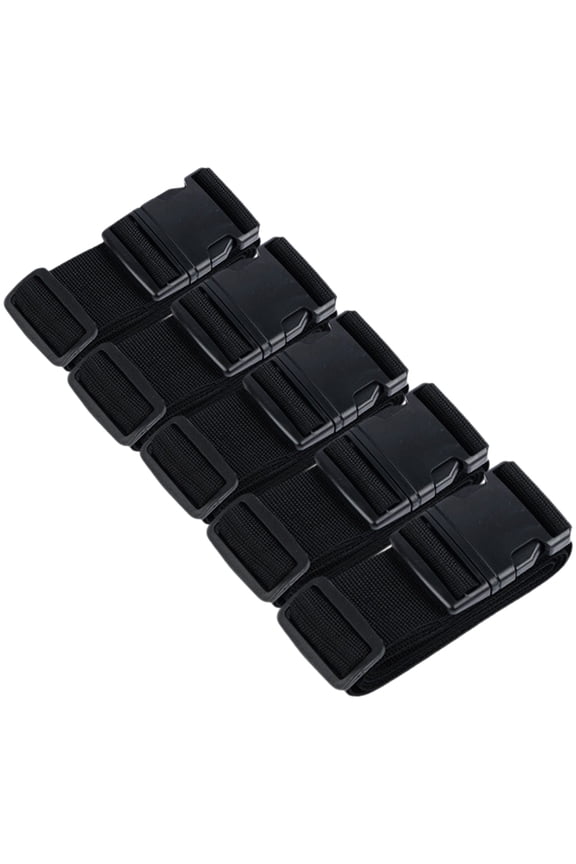 5Pcs Luggage Straps for Backpack and Tent Black PP Adjustable