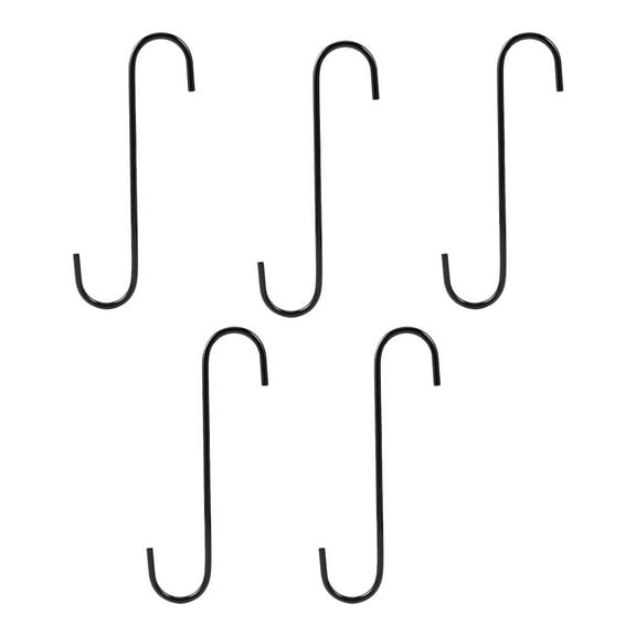 CIMAXIC 5Pcs Black Garden S Hooks for Hanging Pots Racks Bars Shelves