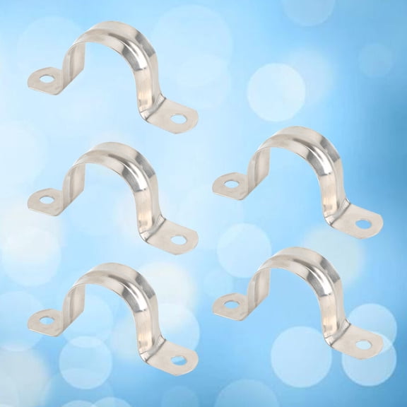 CIMAXIC 5Pcs Metal Tube Clamp U Shaped Clamp 304 Stainless Steel Resistant to Scaling for Home Repair