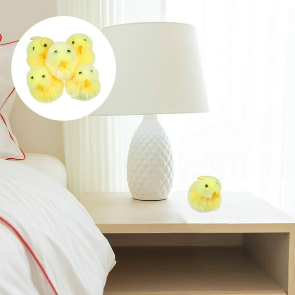 CIMAXIC 5Pcs Yellow Cotton Filled Chicken Plush Dolls Soft Adorable Party Decoration