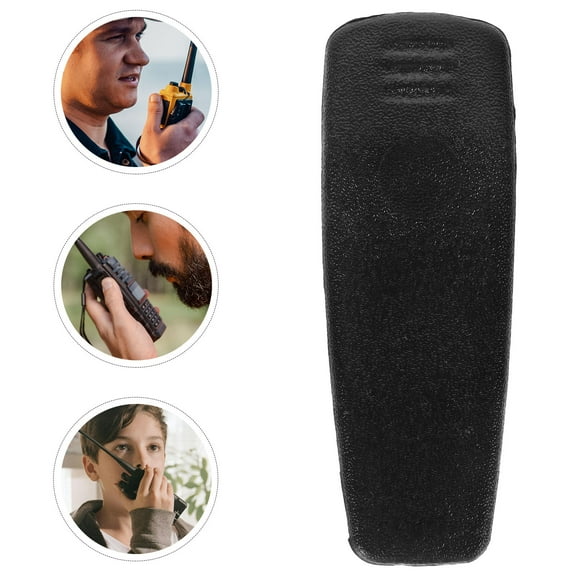 CIMAXIC 5pcs Secure Attachment Back Clips Radio Accessories Black ABS for Tour Guiding