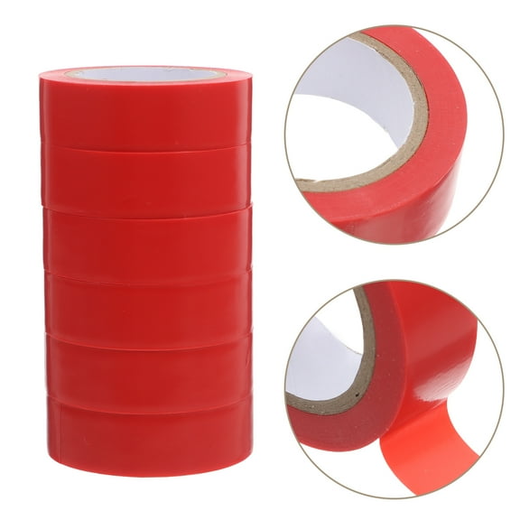 CIMAXIC 6 Rolls Electrical Tapes Red For Home Improvement PVC Insulation With High Temperature Resistance