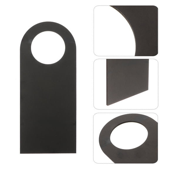 CIMAXIC 6Pcs Wood Hanging Decor Sign for Front Door and Shop Window Decoration Black