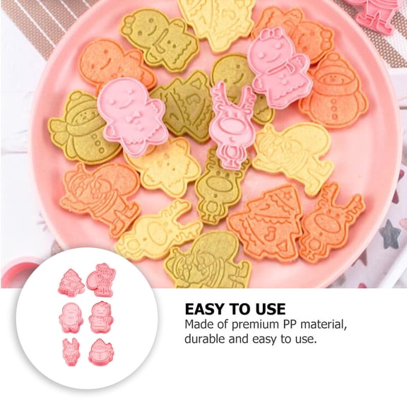 CIMAXIC 6-Piece Silicone Biscuit Mold Set with Adorable Designs for Cake Baking, Pastry Making, and Kitchen Tools