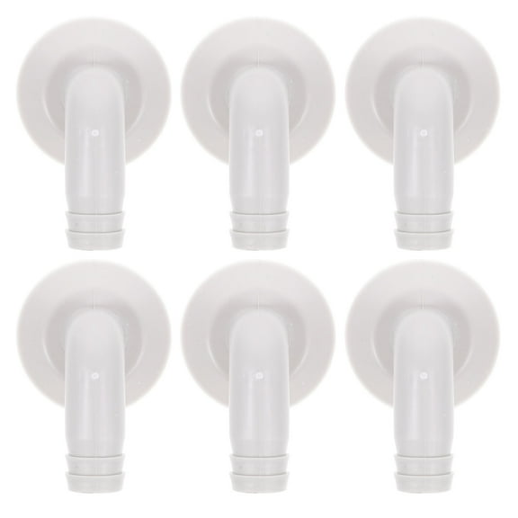 CIMAXIC 6Pcs Drain Hose Adapter Elbow For Homeowners And Maintenance Workers White Plastic 15mm Inner Diameter