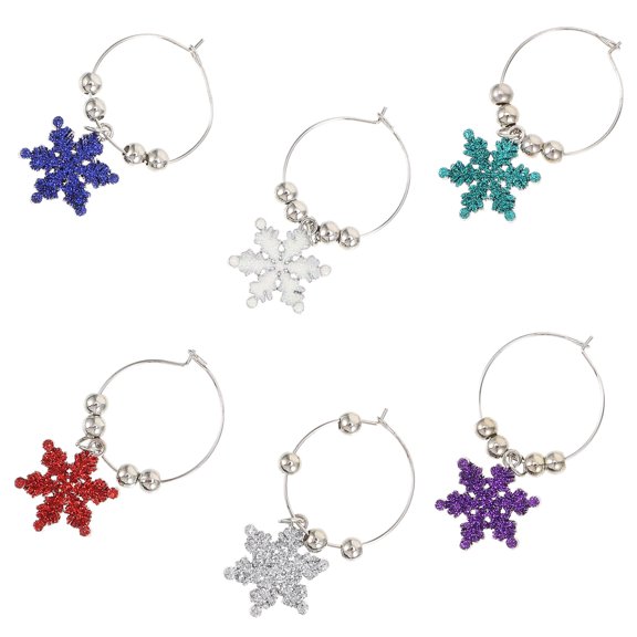 CIMAXIC 6pcs Glass Tags for Drinks Alloy Wine Glass Accessories Shape for Friends