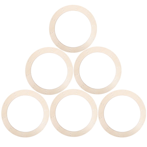 CIMAXIC 6Pcs Rustic Wood Wreath Forms for Festive Atmosphere Indoor and Outdoor Use 12In