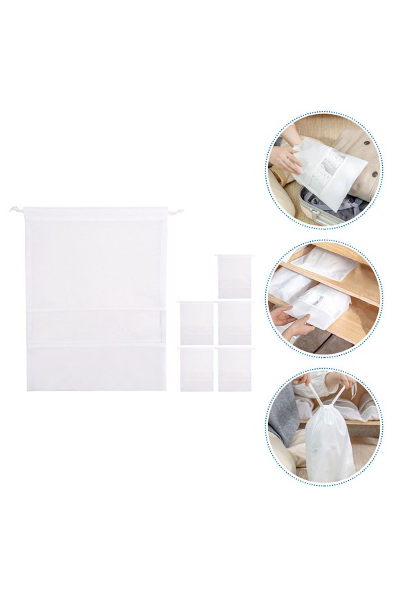 Shoe Storage Travel Bag Reusable Non-woven Fabric 6Pcs 17.3x12.6x0.4in
