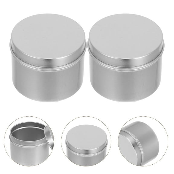 CIMAXIC Tea Storage Tins Screw Lid Aluminum 6Pcs 2.36X1.77X1.77In Silver