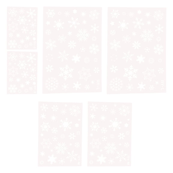 CIMAXIC Snowflake Stencils Reusable Pet White DIY Crafting Templates 6Pcs