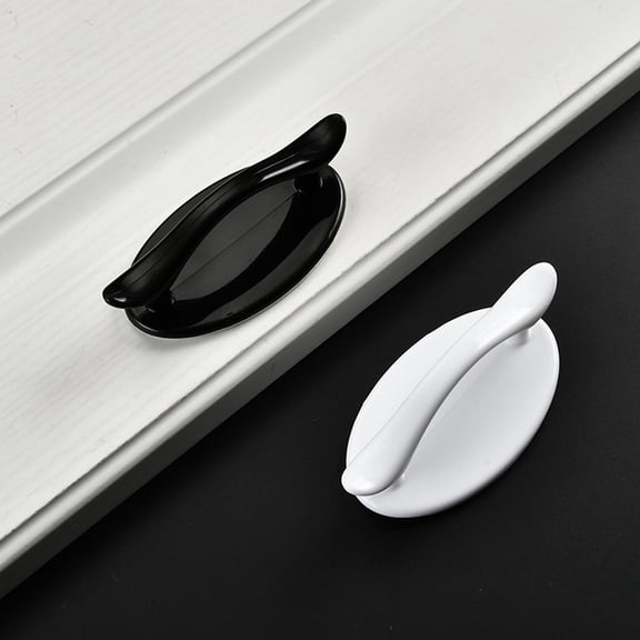CIMAXIC 6-Pack White Adhesive Grab Bars for Cabinet Doors, No Drilling Required, Easy Installation, and Strong Support