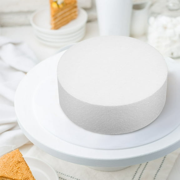 CIMAXIC 7Pcs Craft Foam Cylinders White Round Foam Discs Lightweight High Density for Decorations