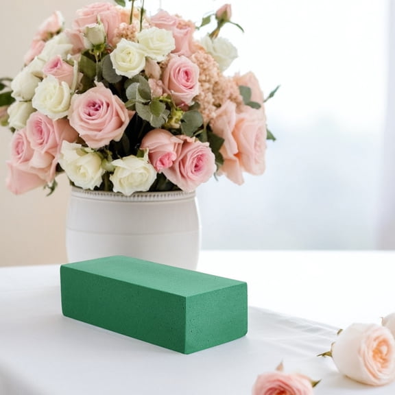 CIMAXIC 7-Piece Green Floral Bricks Set for Fresh and Artificial Flower Arrangements - Wet & Dry Flower Mud Blocks for Crafts and Wedding Centerpieces 9.04x4.32x2.75