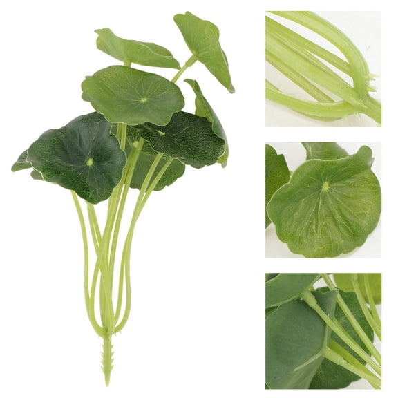 CIMAXIC Artificial Lotus Leaves Decoration 8PCS Green Plastic