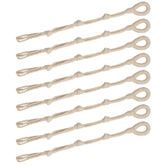 CIMAXIC 8Pcs Beige Macrame Plant Pot Holder Ropes for Homeowners and Gardeners