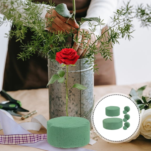 CIMAXIC 8Pcs Green Flower Bricks Floral Base for Fresh Flowers Easy Flower Fixing and Replacement