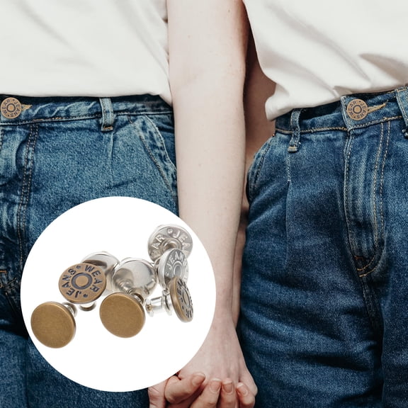 CIMAXIC 8Pcs Instant Buttons for Jeans Metal Alloy Buckles Portable and Easy Use